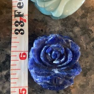 Carved iolite pendant